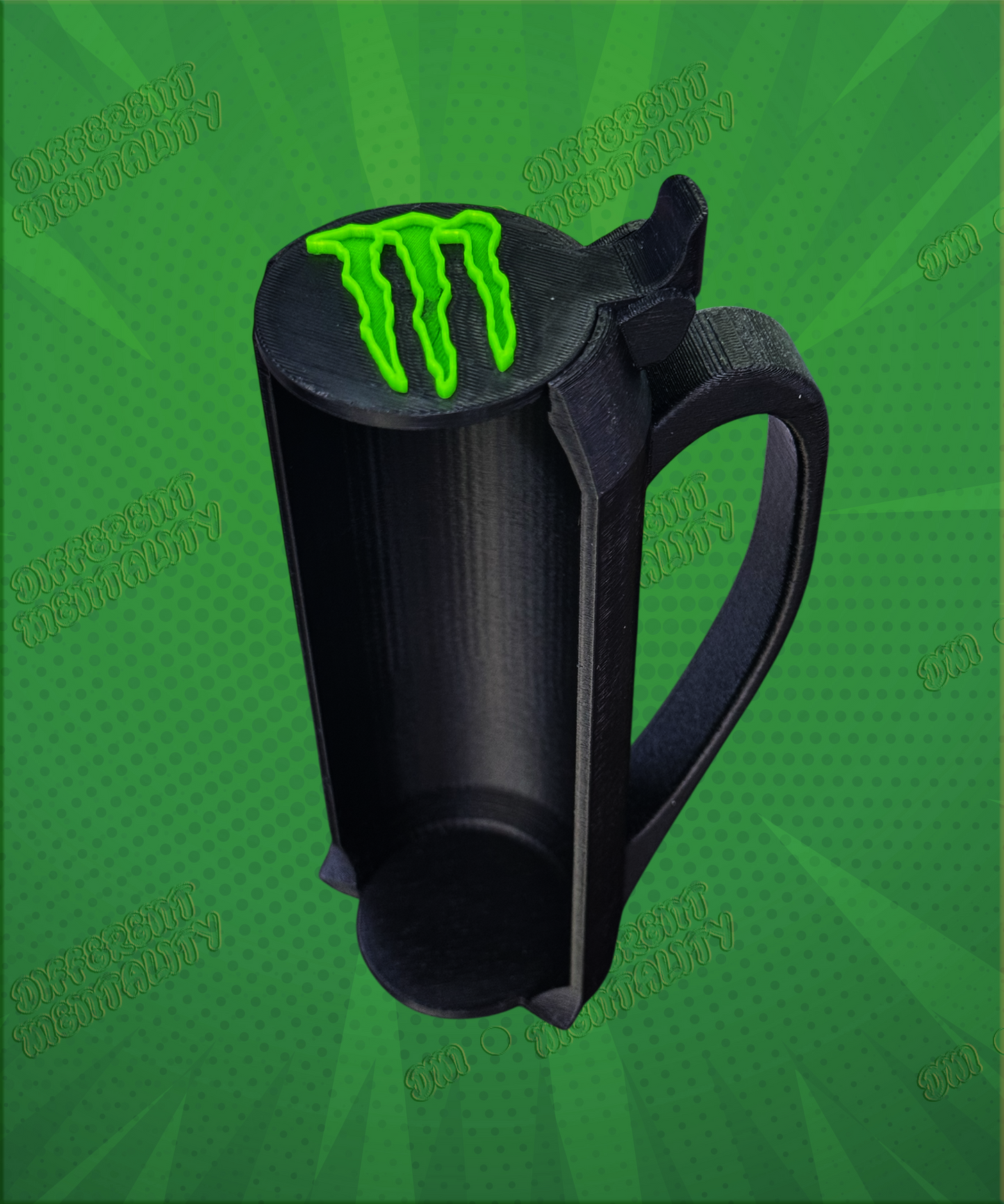 Monster AIO Holder - Handle + Lid All in One Design - Multiple Colours Available