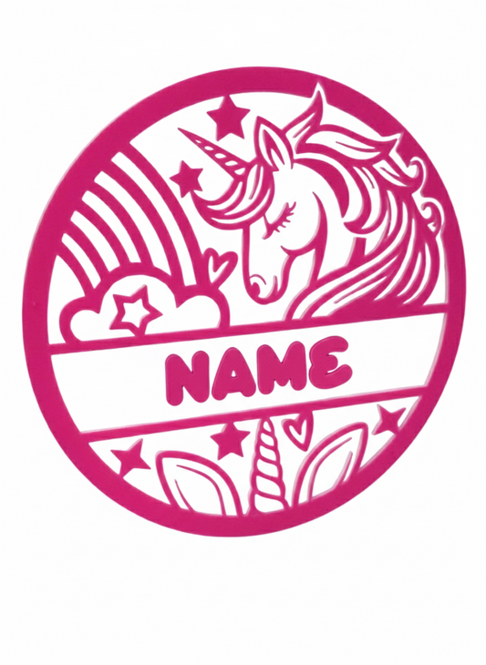 Personalised Any Text Cute Unicorn Door Sign Kids Bedroom Nursery Girls sign