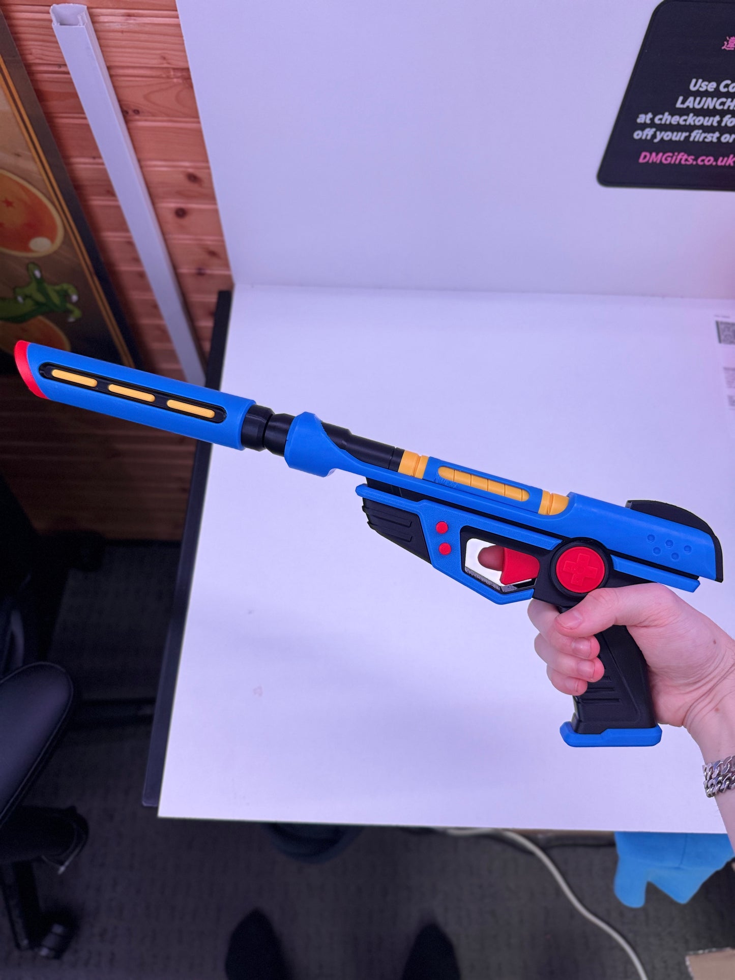 Valorant Arcade Ghost Blue Cosplay Weapon Detachable Silencer Moving Trigger