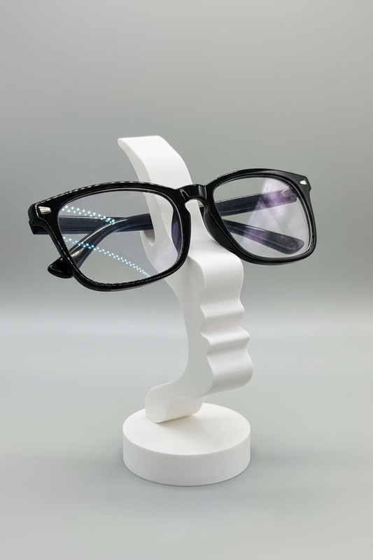 Modern Wave Eyeglass Holder Stand – Minimalist 3D Printed Glasses Display & Organizer for Desk