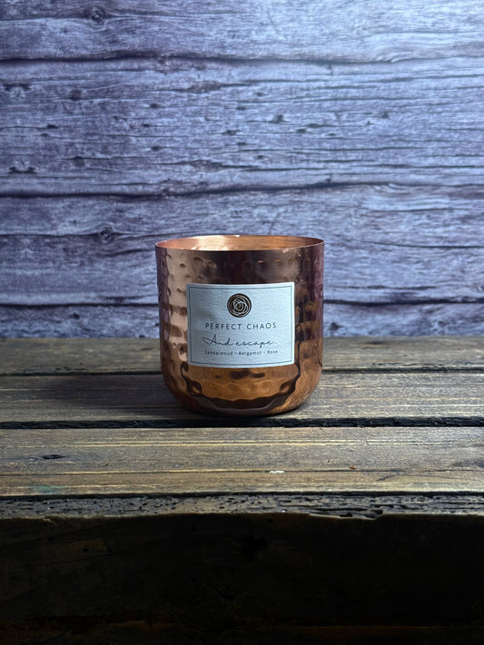 Copper Dimpled Candle - And Escape