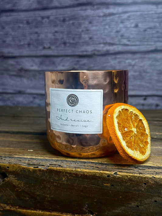 Copper Dimpled Candle - And Revive