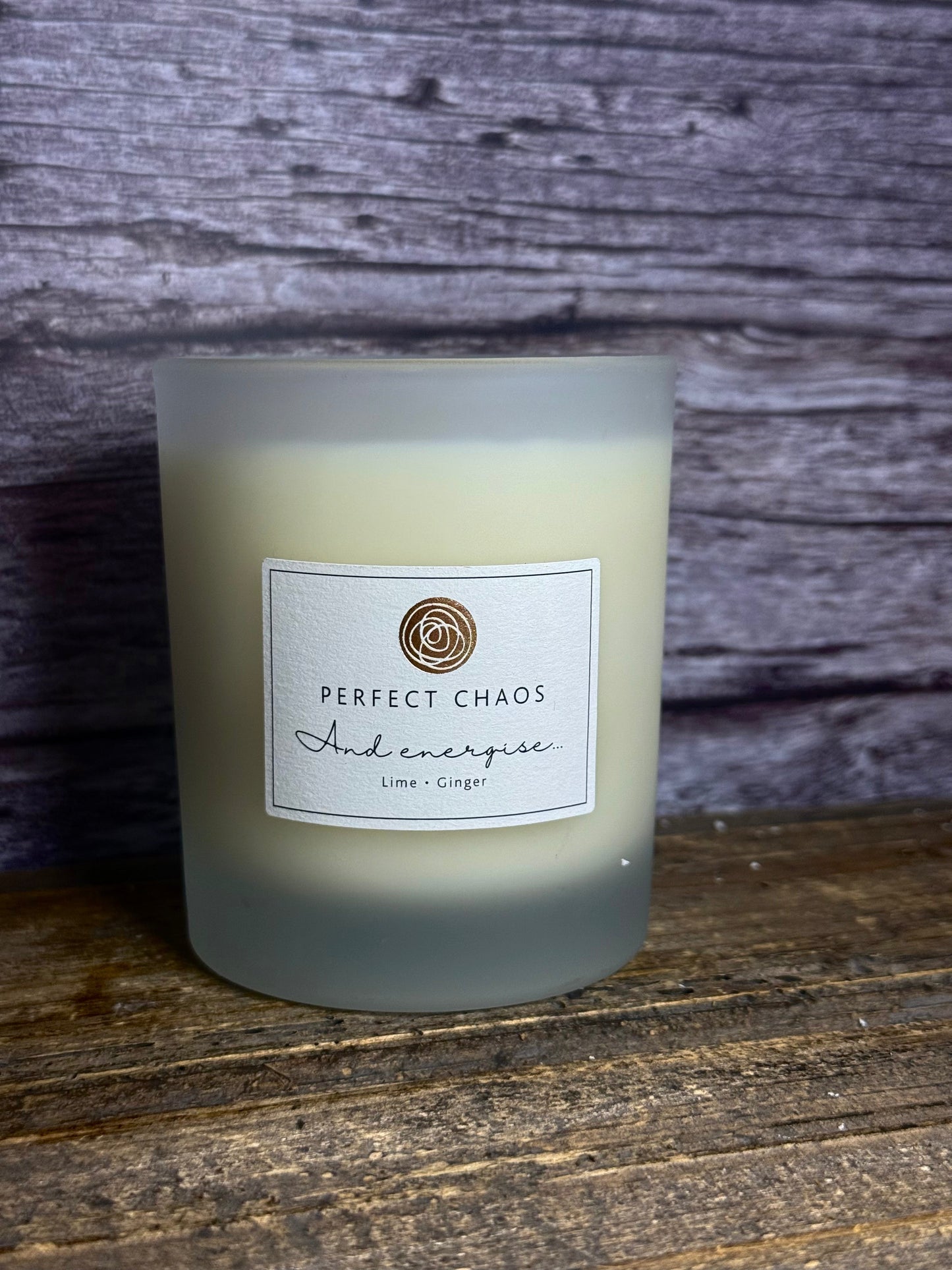 Frosted Glass Candle - And Energise