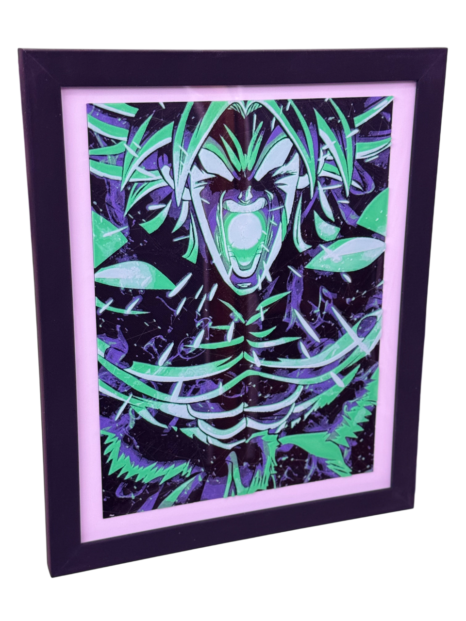 Broly Super Saiyan Rage – 3D Printed HueForge Wall Art
