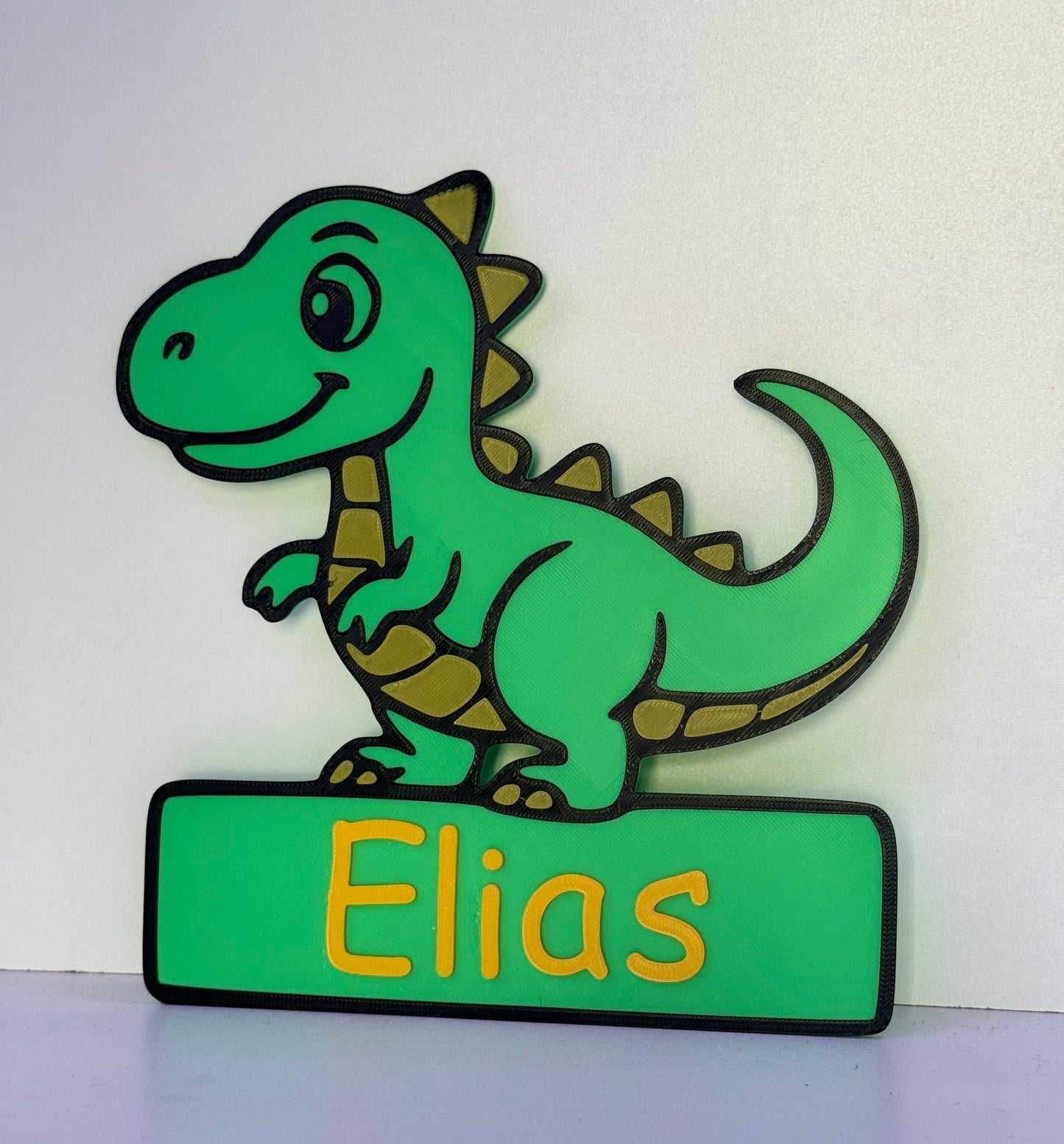 Personalised Any Text Cute Dinosaur Door Sign Kids Bedroom Nursery Boys
