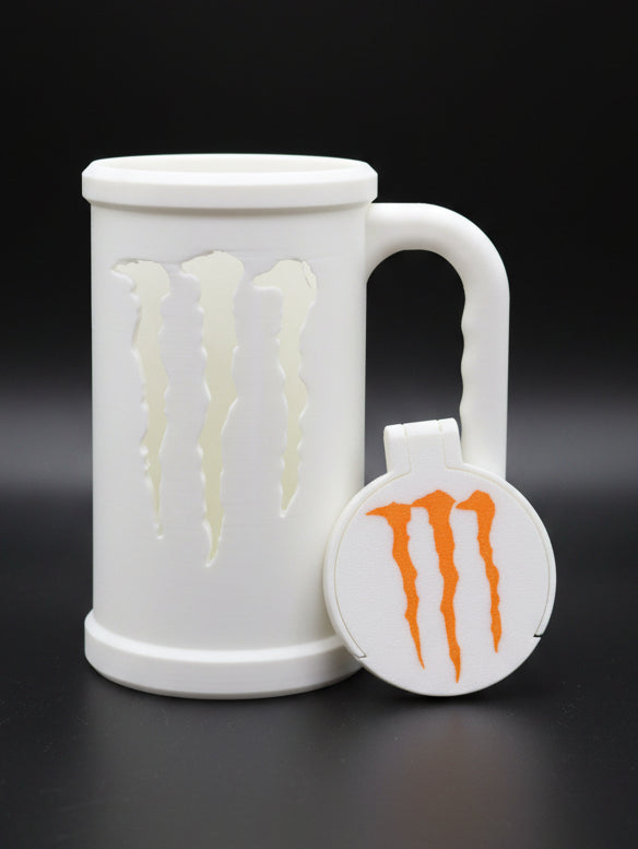 Monster Energy | Can / Cup Mug Style holder With Snap On Lid! Multiple Colours