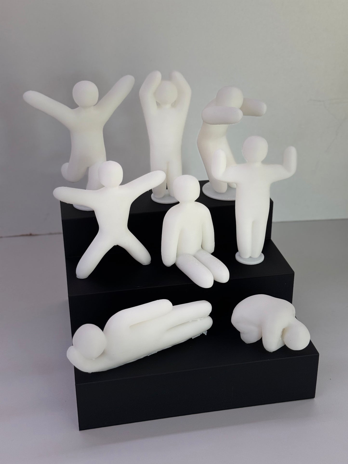 Meccha Chameleon All 8 Pose 3D Printed For Hiding / Painting with Display Stand
