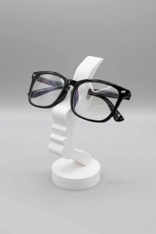 Modern Wave Eyeglass Holder Stand – Minimalist 3D Printed Glasses Display & Organizer for Desk