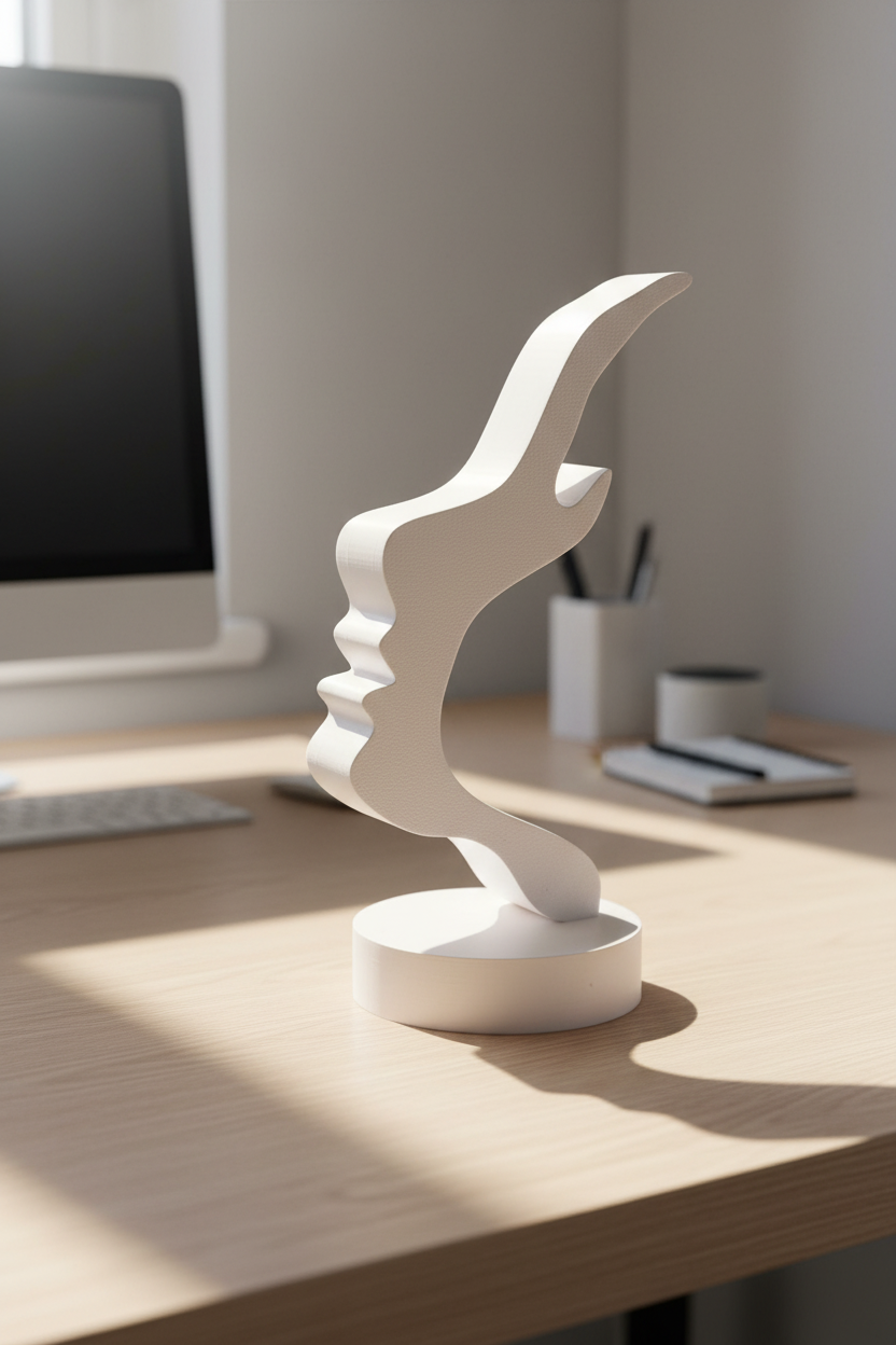 Modern Wave Eyeglass Holder Stand – Minimalist 3D Printed Glasses Display & Organizer for Desk