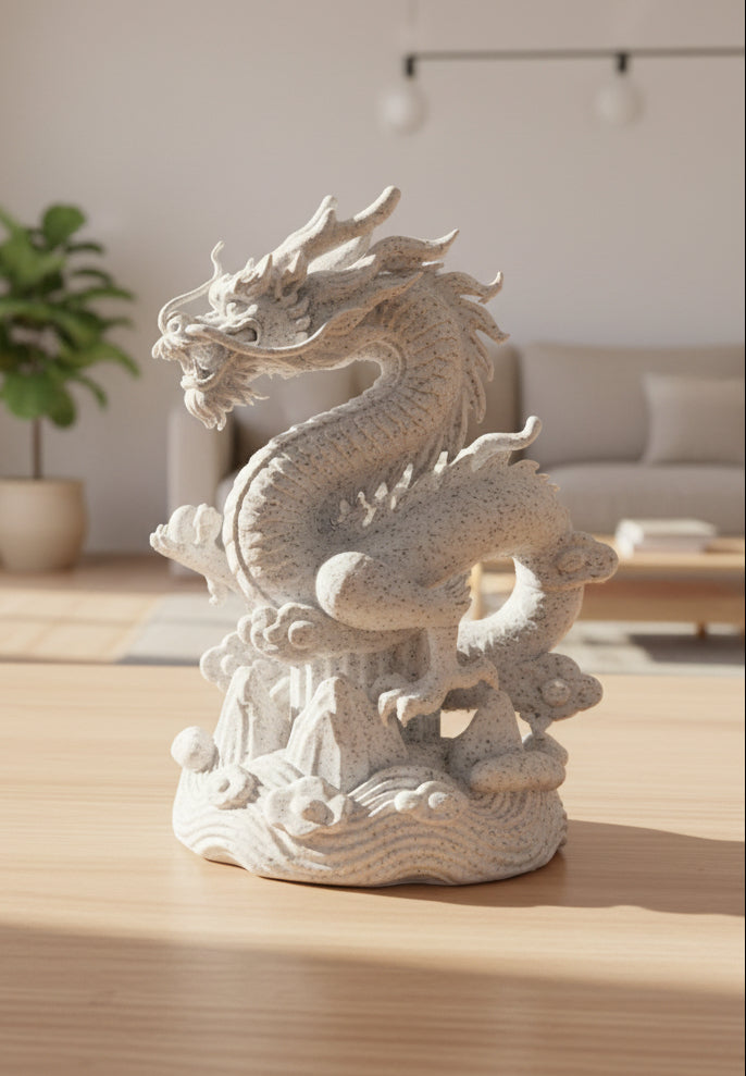 Chinese Dragon 3D Printed Model – Oriental Dragon Statue & Fantasy Ornament