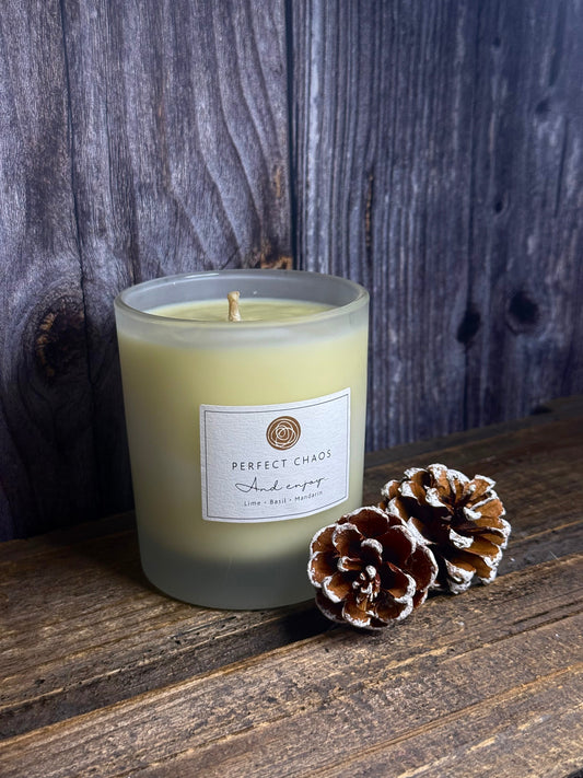 Frosted Glass Candle - And Enjoy