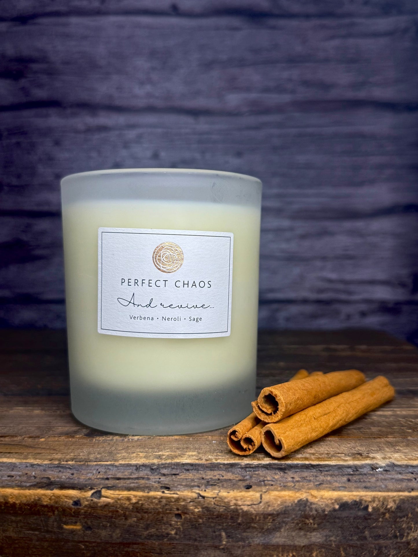 Frosted Glass Candle - And Revive