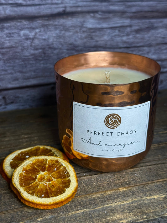 Copper Dimpled Candle - And Energise