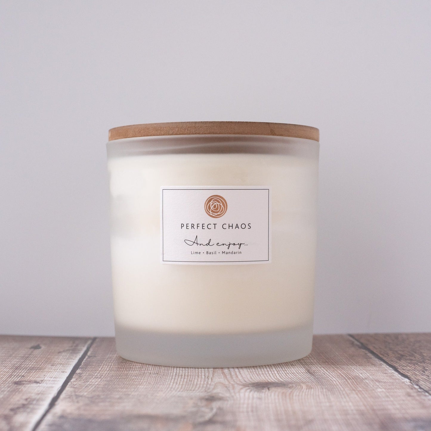 Frosted Glass Candle - And Enjoy