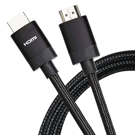 Maplin HDMI to HDMI V2.1 8K Ultra HD 60fps Braided Cable with Ethernet - Black
