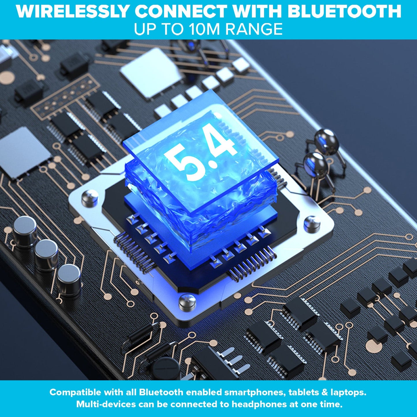 Maplin Wireless Bluetooth Soft Fit Earphones with USB-C Charging Case - White