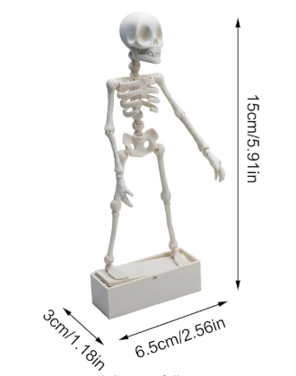 Dancing Skeleton Aquarium Decoration – Air Bubble Powered Moving Skeleton Fish Tank Ornament – Fun 3D Printed Aquarium Decor