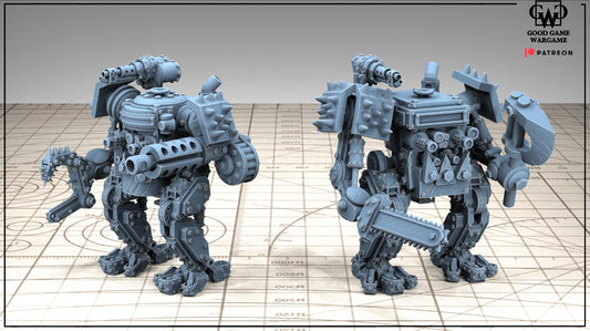 Orks Biga Tooth Boyz Mech Suits - CAN Unit by GGW (2 figures supplied)